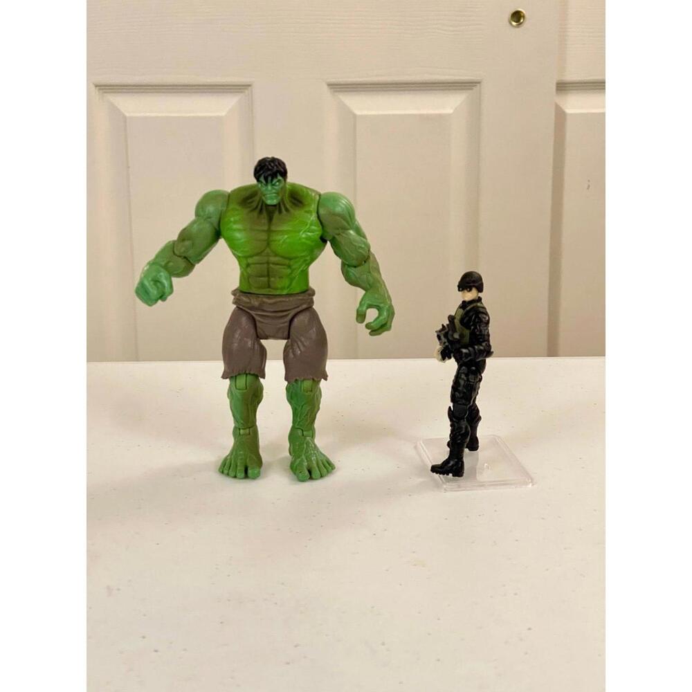 Hulkbuster 3.75 Vs. 6" Mega Kick Hulk Marvel Movie By Hasbro- NO Packaging